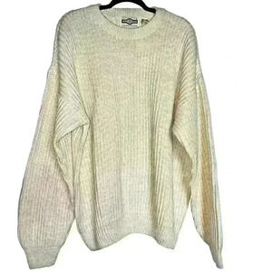 Vtg Gulf Traders Sz XL‎ Chunky Knit Pullover Sweater Cozy Cabincore